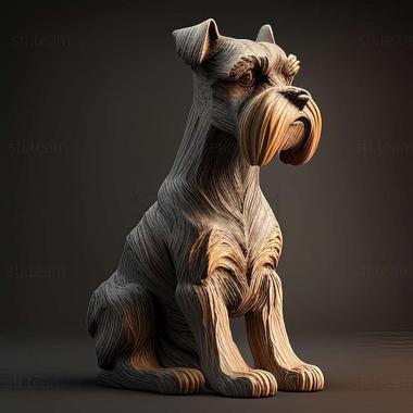 3D model Zwergschnauzer dog (STL)